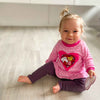 Baby Sweatshirt langarm mit Herzen | sticklett Online Store.
