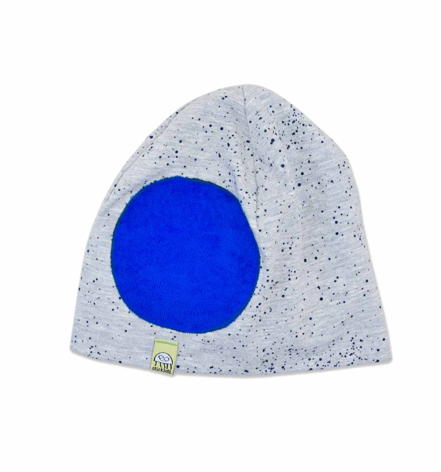 Beanie grau mit Punkten (glow-in-the-night-Effekt) | sticklett Online Store.