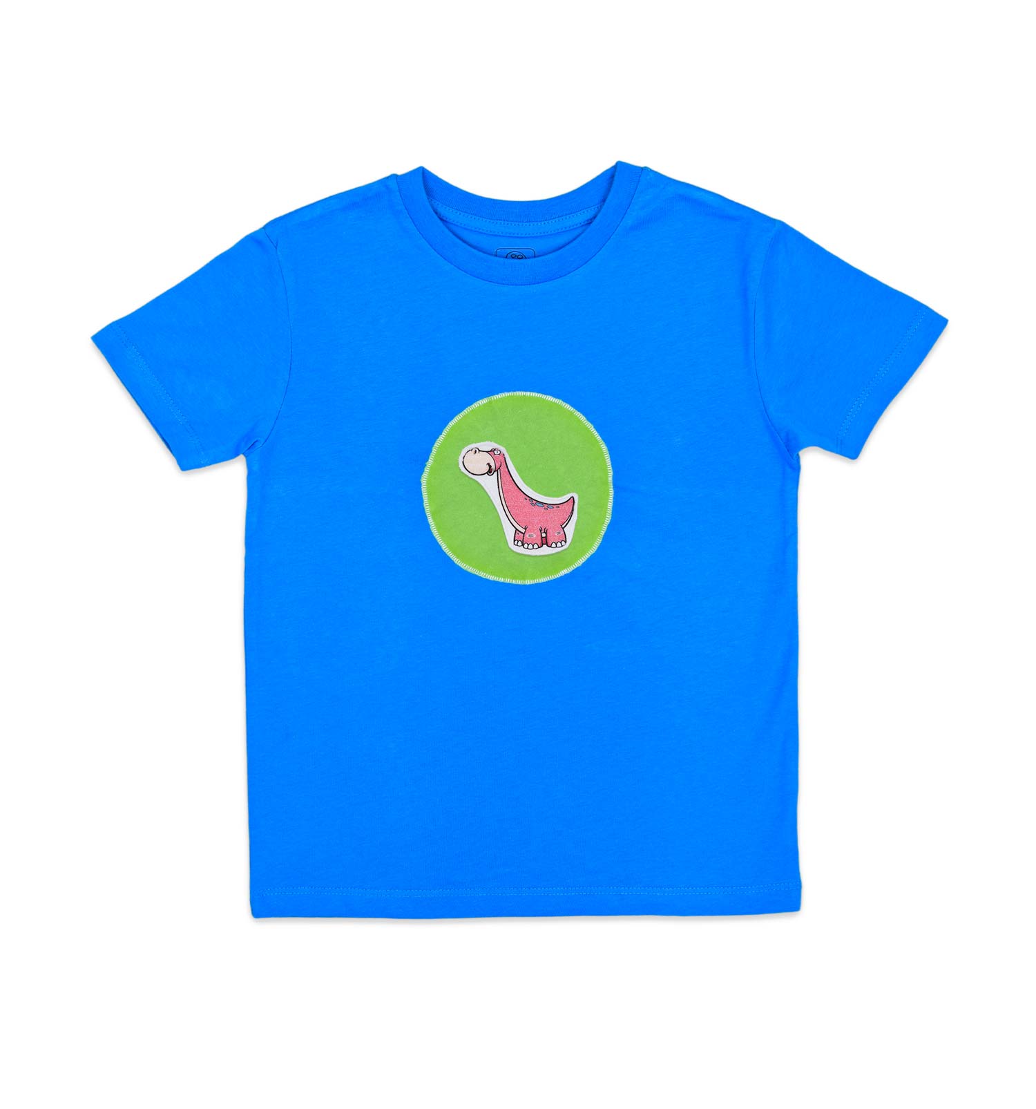 T-Shirt mit grünem Kreis in azur | sticklett Online Store.