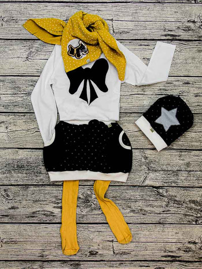 Kinder Shirt mit Masche langarm | sticklett Online Store.