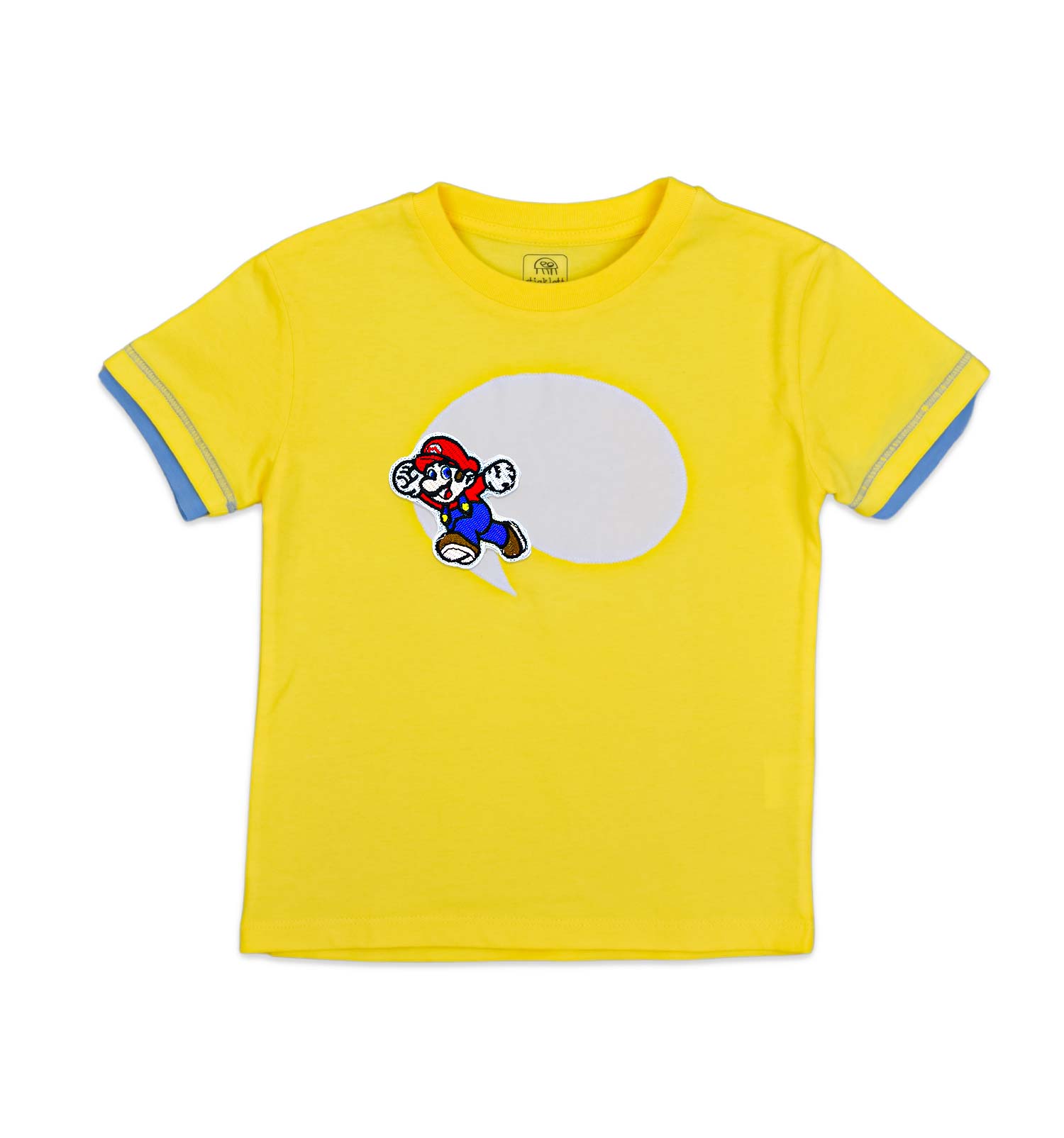 Buben T-Shirt mit Sprechblase in gelb | sticklett Online Store.