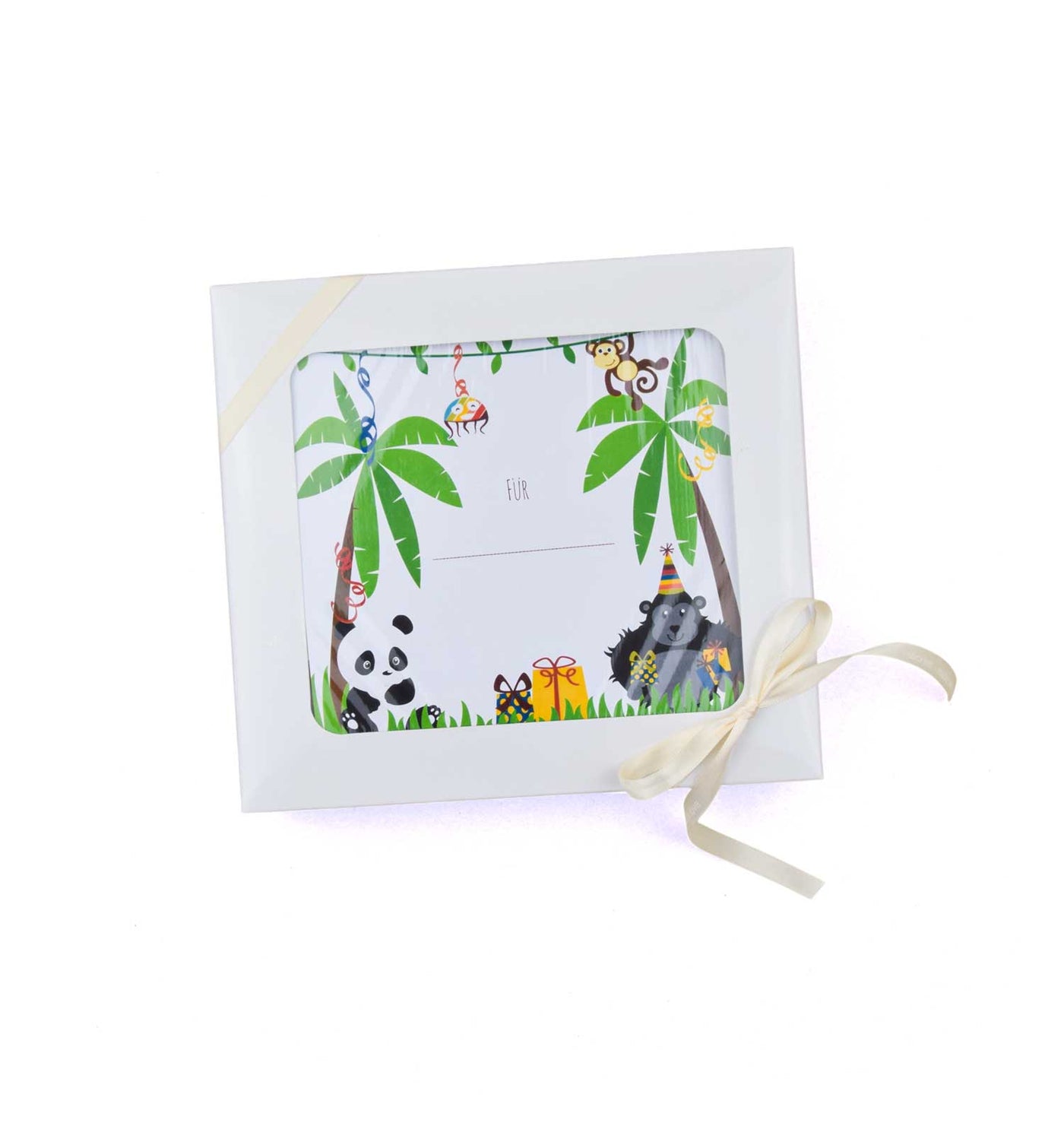 Geschenkbox mit Sichtfenster und personalisierbarer Grußkarte | sticklett Online Store.