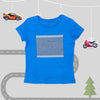 T-Shirt Geschichten-Erzähl-Set "Rennbahn" mit 2 austauschbaren Fahrzeug Patches | sticklett Online Store.