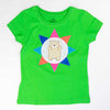 T-Shirt grün mit bunter Sonne kurzarm | sticklett Online Store.