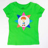 T-Shirt grün mit bunter Sonne kurzarm | sticklett Online Store.