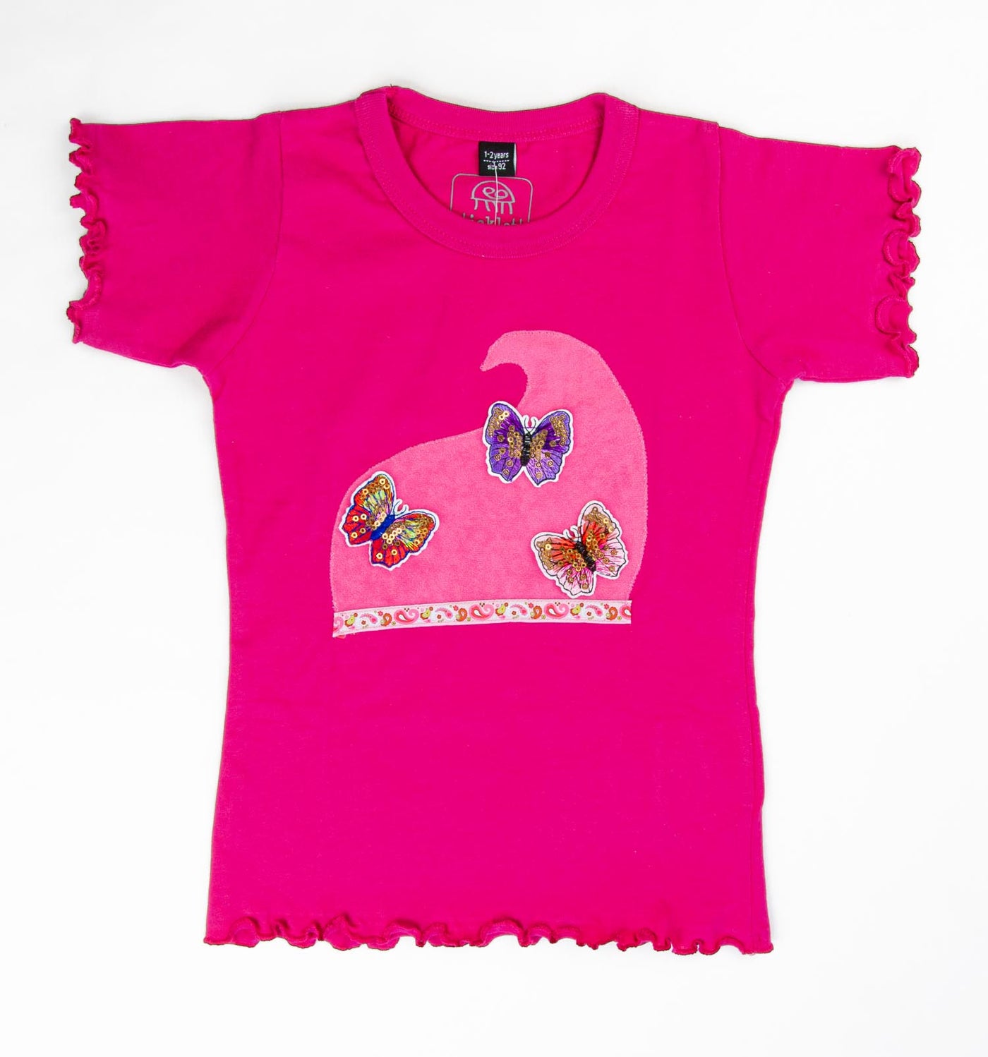 Baby T-Shirt pink mit Sahnehäubchen kurzarm (1-2 Jahre) | sticklett Online Store.