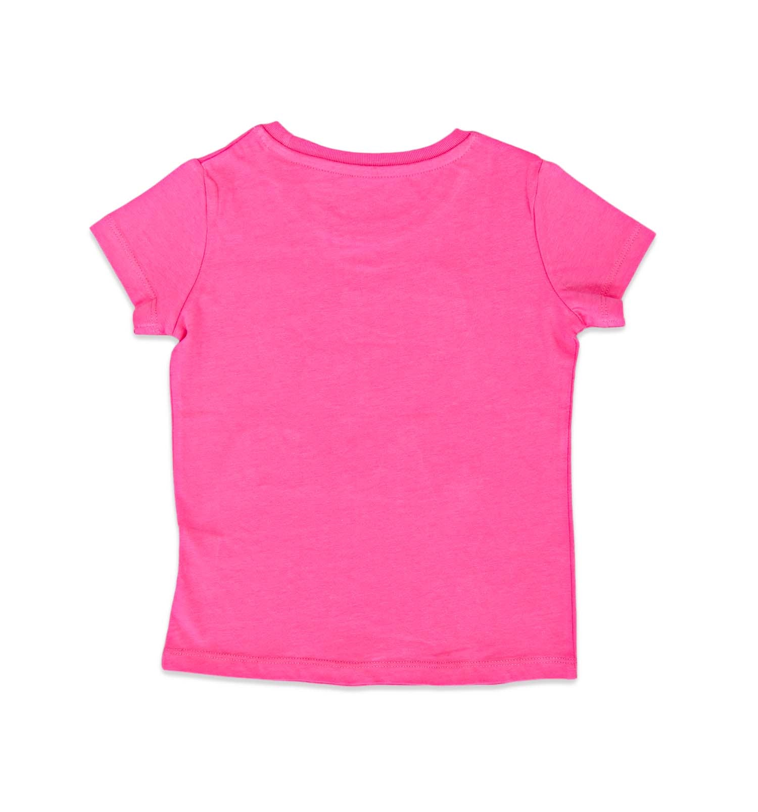 Mädchen T-Shirt in Pink mit aufgenähtem Garten Bild | sticklett Online Store.