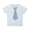 Buben T-Shirt mit Krawatte in Hellgrau | sticklett Online Store.