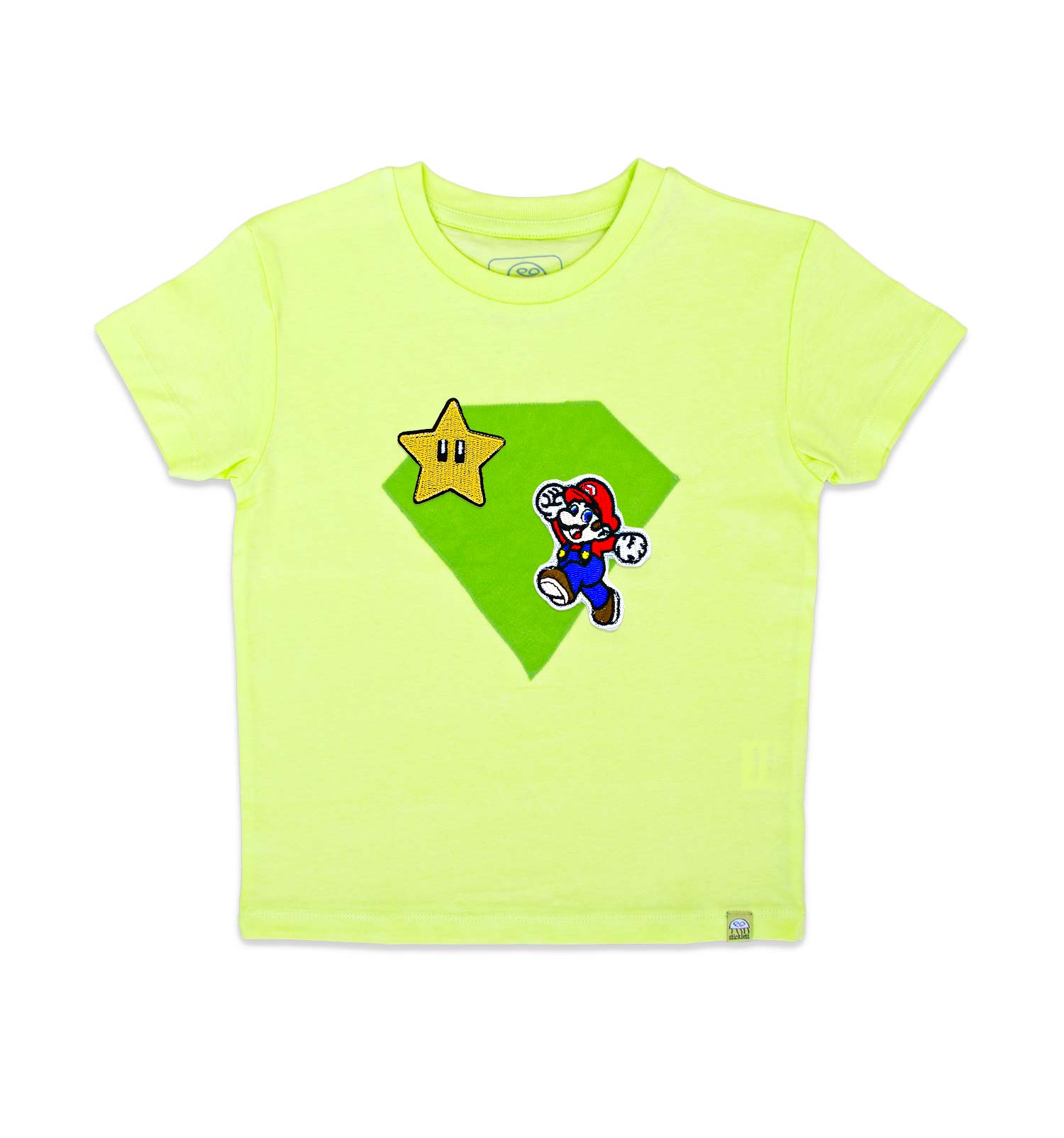 T-Shirt mit Superhelden Logo in Lime | sticklett Online Store.