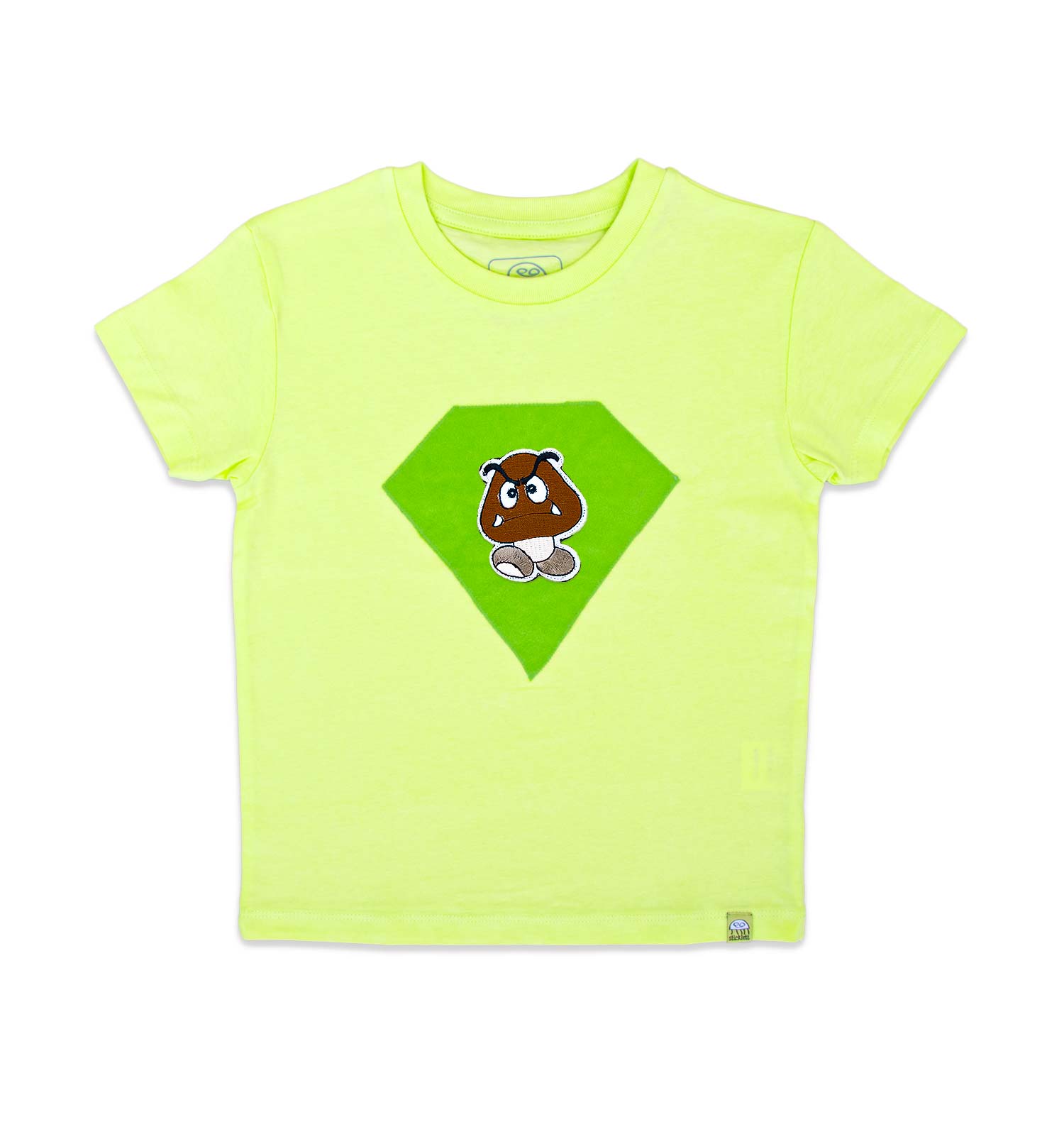 T-Shirt mit Superhelden Logo in Lime | sticklett Online Store.