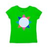 T-Shirt grün mit bunter Sonne kurzarm | sticklett Online Store.