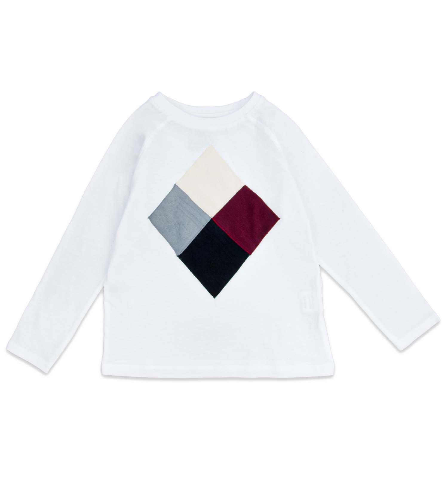 Kinder Shirt mit Rauten langarm | sticklett Online Store.