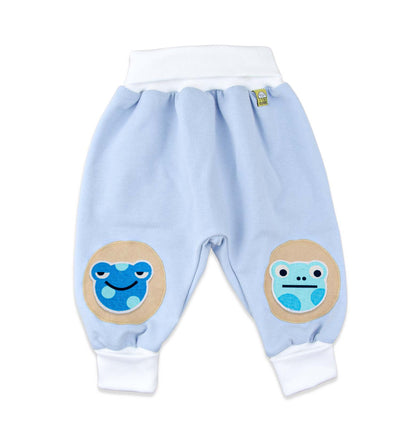 Flauschige Krabbelhose Sweat hellblau | sticklett Online Store.