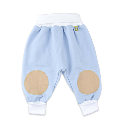 Flauschige Krabbelhose Sweat hellblau | sticklett Online Store.