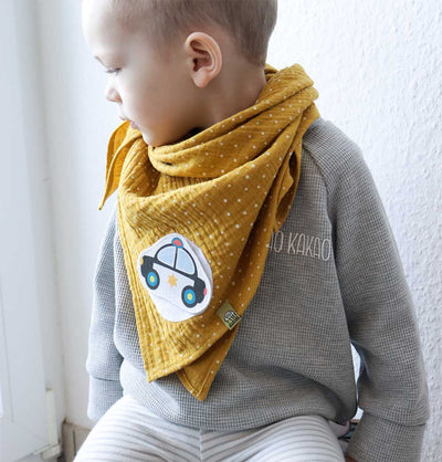 Musselin Double Gauze Tuch senfgelb | sticklett Online Store.
