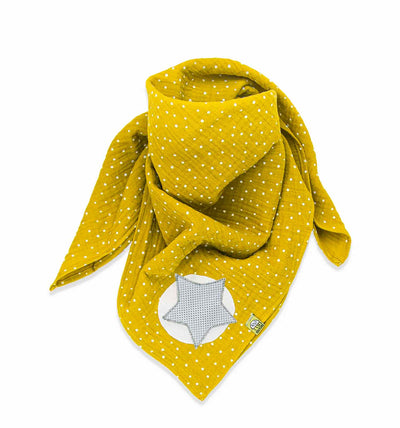 Musselin Double Gauze Tuch senfgelb | sticklett Online Store.