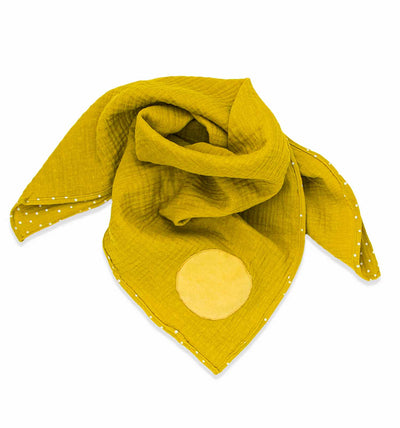 Musselin Double Gauze Tuch senfgelb | sticklett Online Store.