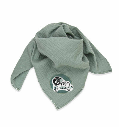 Musselin Double Gauze Tuch mit Wendeoptik aus Biobaumwolle | sticklett Online Store.