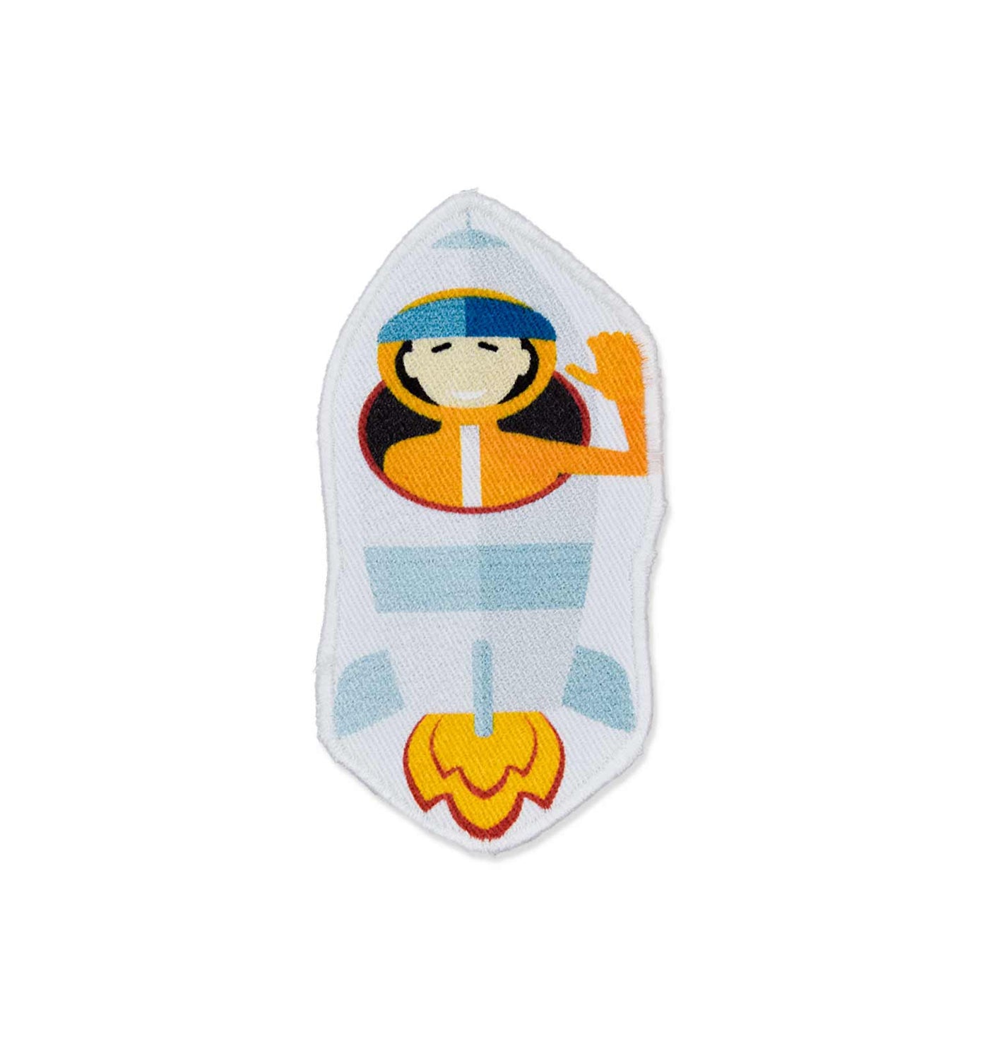 Applikation Streifen-Rakete mit Astronaut | sticklett Online Store.