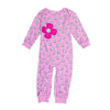 Mädchen Schlafanzug Baby-Overall mit Piepmatz in Bubblegum-Pink | sticklett Online Store.