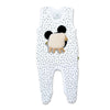 Baby-Strampler in weiß Mouse | sticklett Online Store.