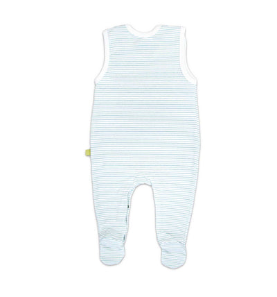 Baby-Strampler in naturweiß-mint Mouse | sticklett Online Store.