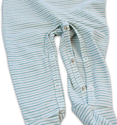 Baby-Strampler in naturweiß-mint Mouse | sticklett Online Store.