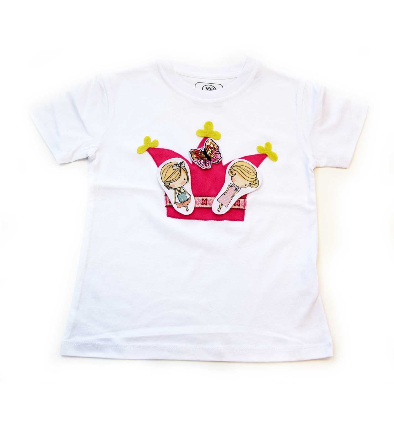 Mädchen T-Shirt mit Krone kurzarm | sticklett Online Store.