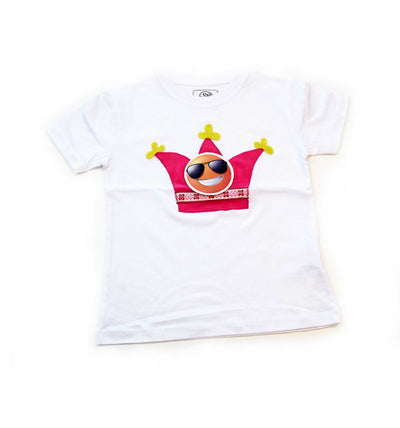 Mädchen T-Shirt mit Krone kurzarm | sticklett Online Store.