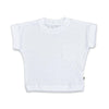 T-Shirt mit Lochstickerei in weiß | sticklett Online Store.