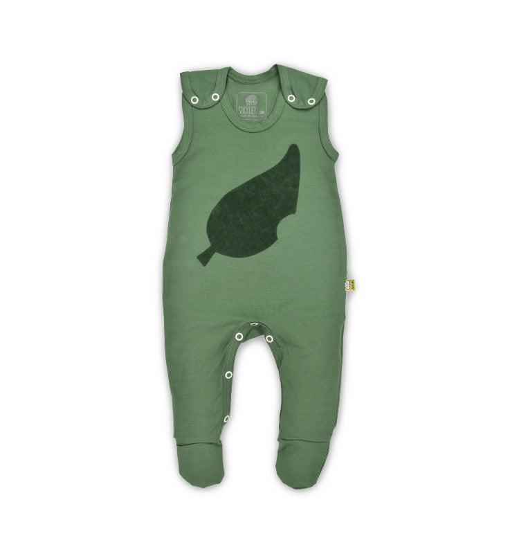 Baby Strampler Junge Babykleidung aus organic cotton, Babystrampler in olive-grün