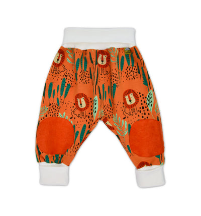 Pumphose aus Bio-Sweatstoff mit Löwen-Print
